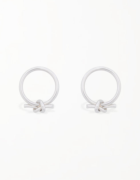 Ribbon Knot Hoop Stud Earrings for Everyday Beauty